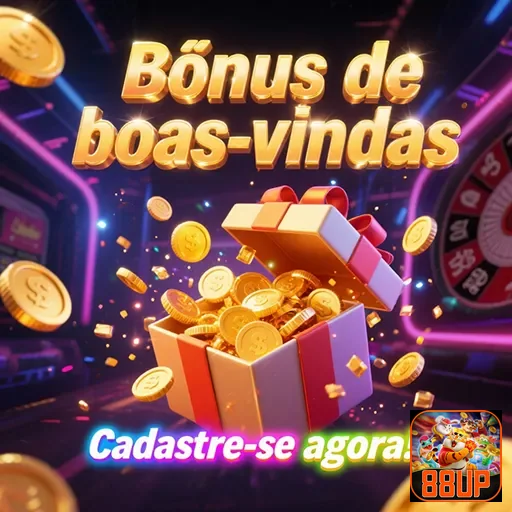 Imagem do bônus de boas-vindas do site 88up, destacando vantagens para novos usuários.