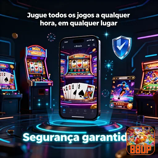 Usuário jogando no app 88up com segurança e diversão
